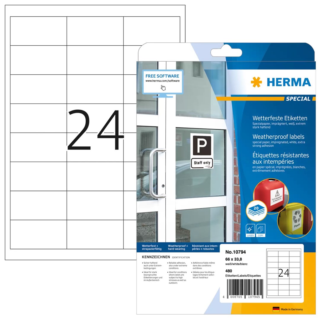 No name HERMA 10794 self-adhesive label