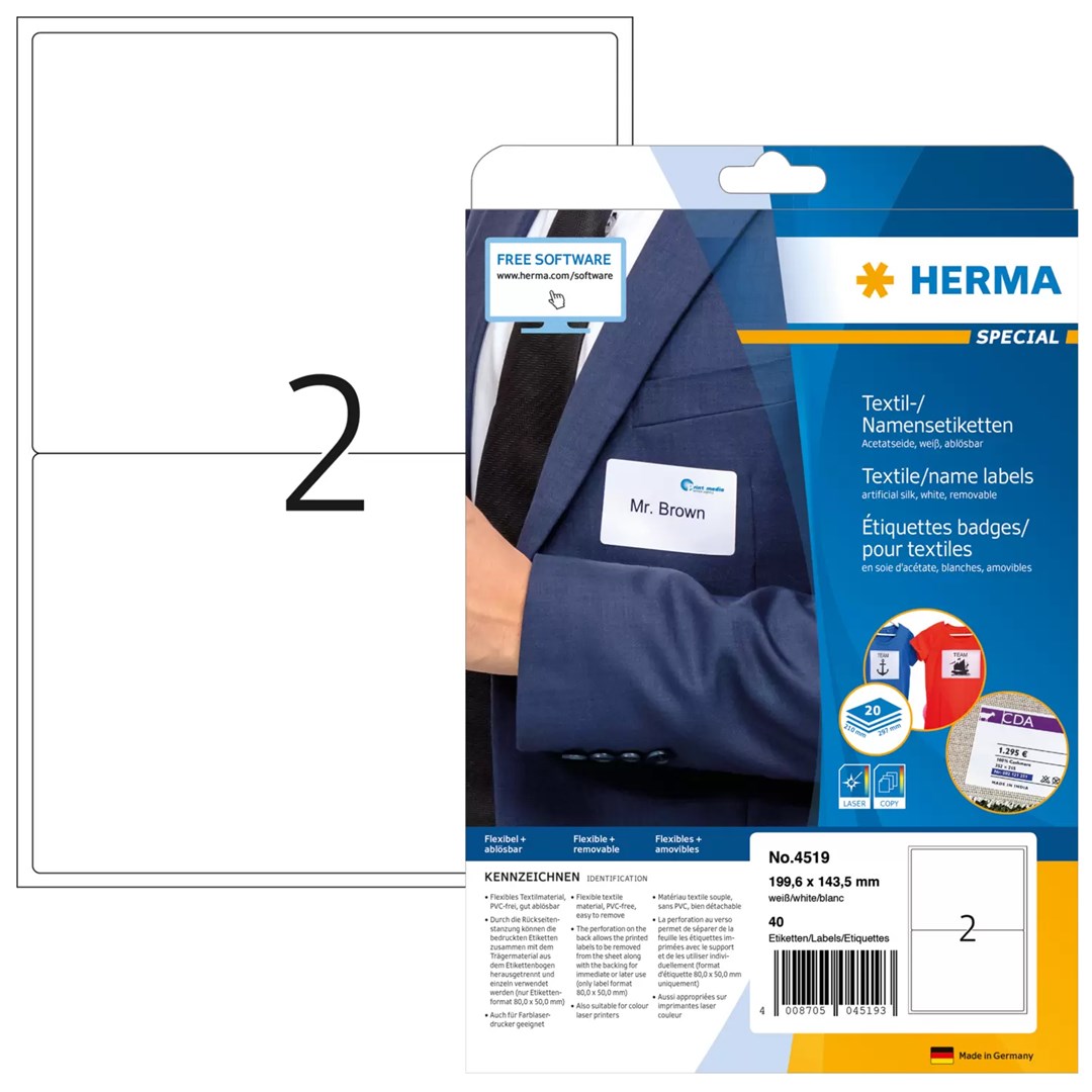 No name HERMA 4519 self-adhesive label