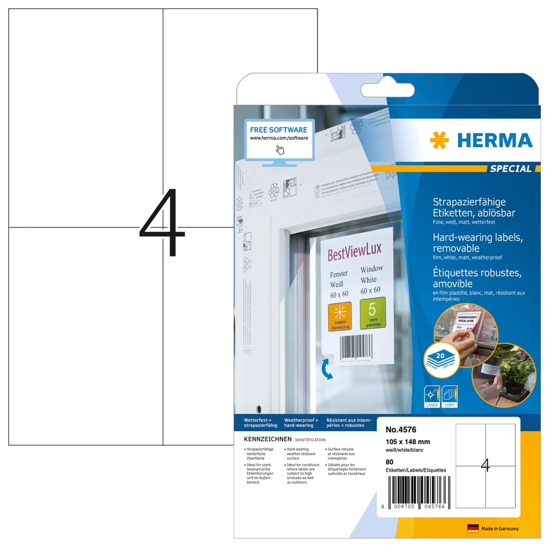 No name HERMA 4576 self-adhesive label