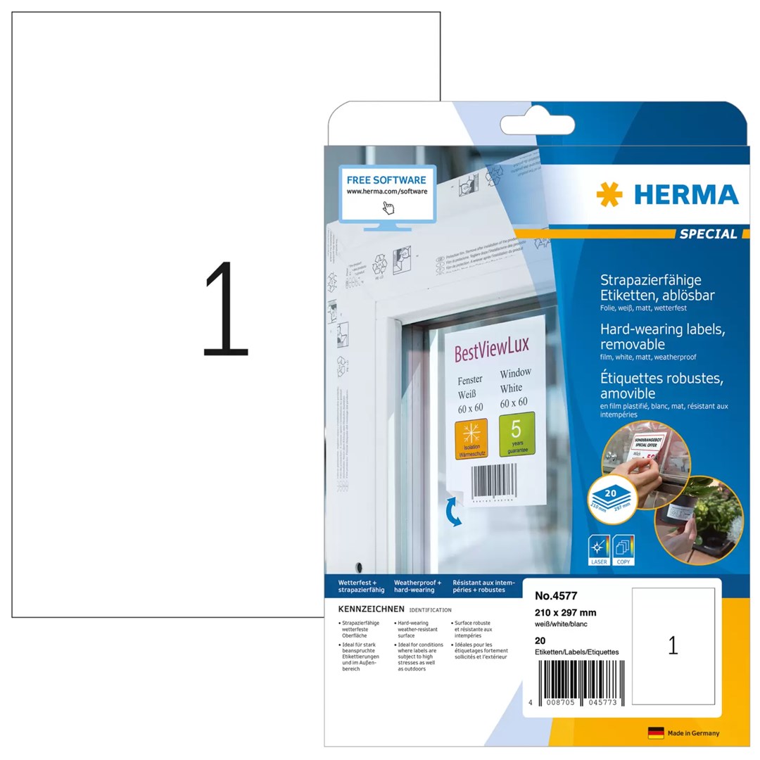 No name HERMA 4577 self-adhesive label