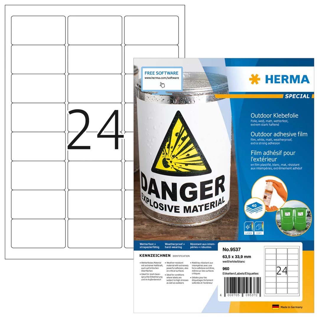 No name HERMA 9537 self-adhesive label