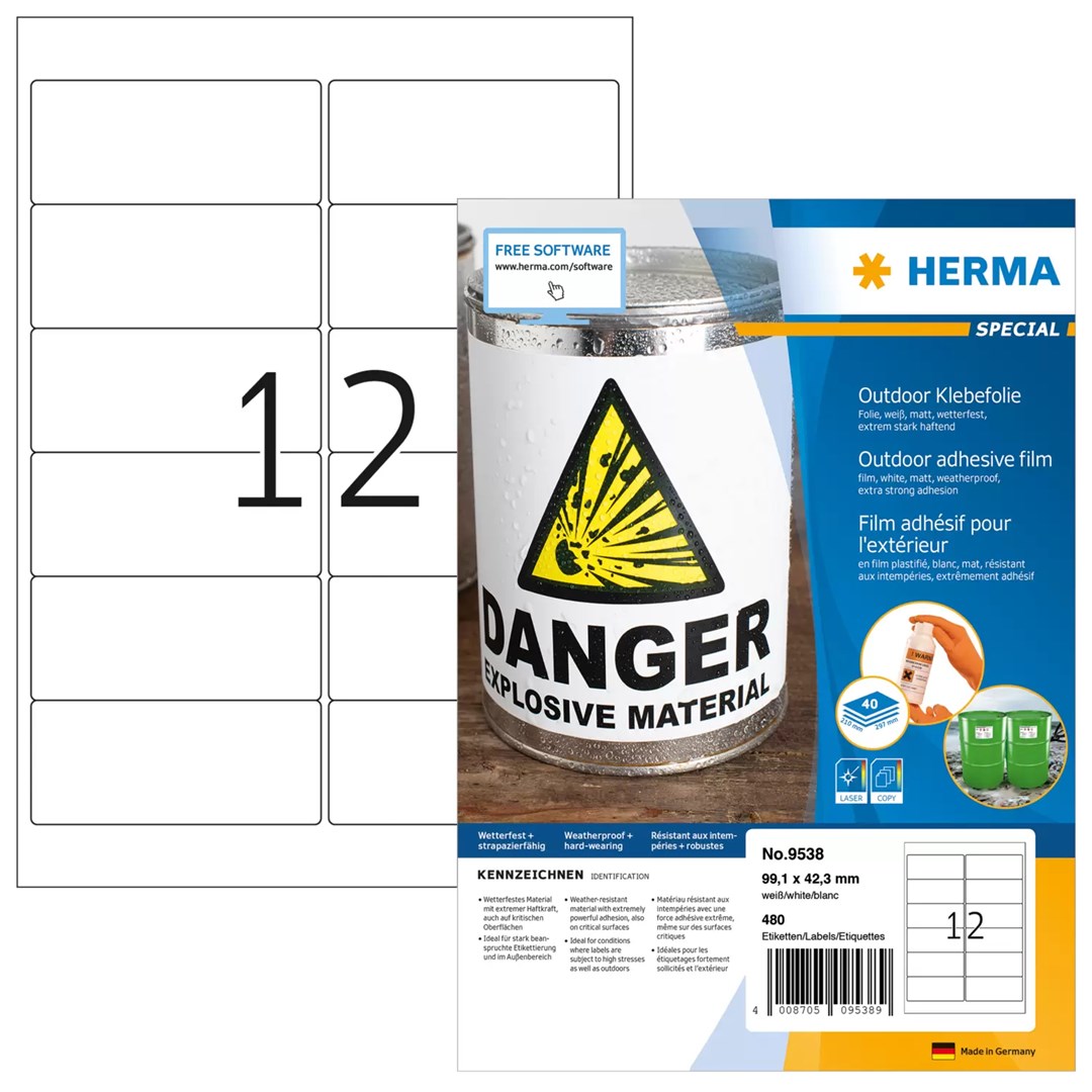 No name HERMA 9538 self-adhesive label