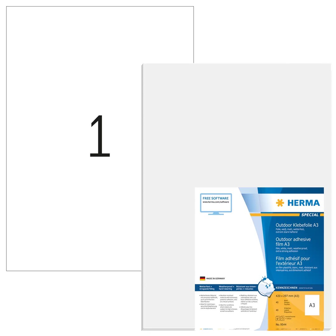 No name HERMA 9544 self-adhesive label
