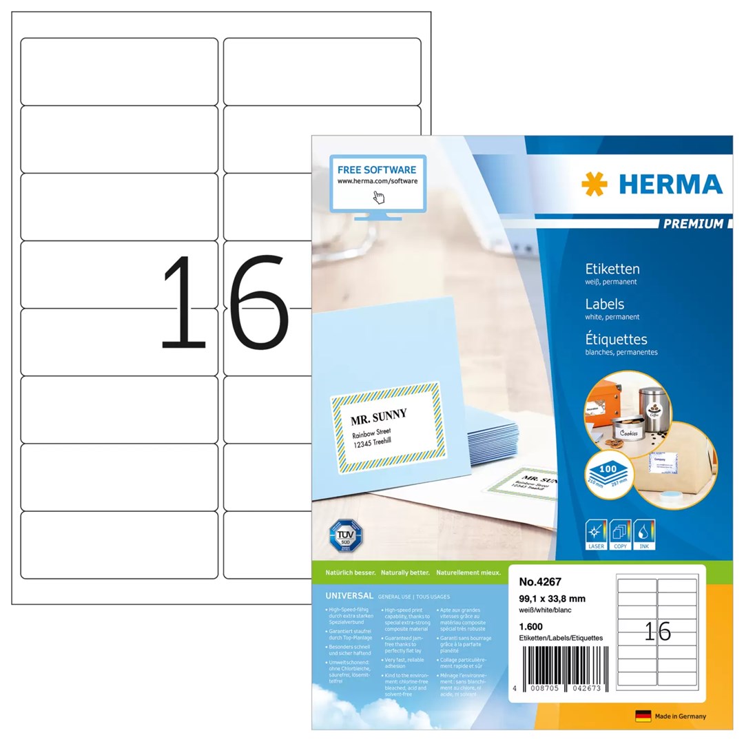 No name HERMA Address labels Premium