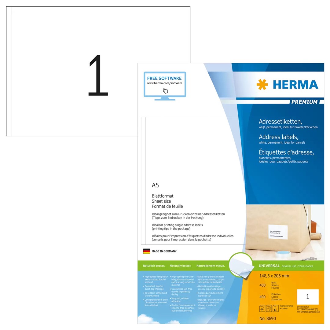 No name HERMA Address labels Premium