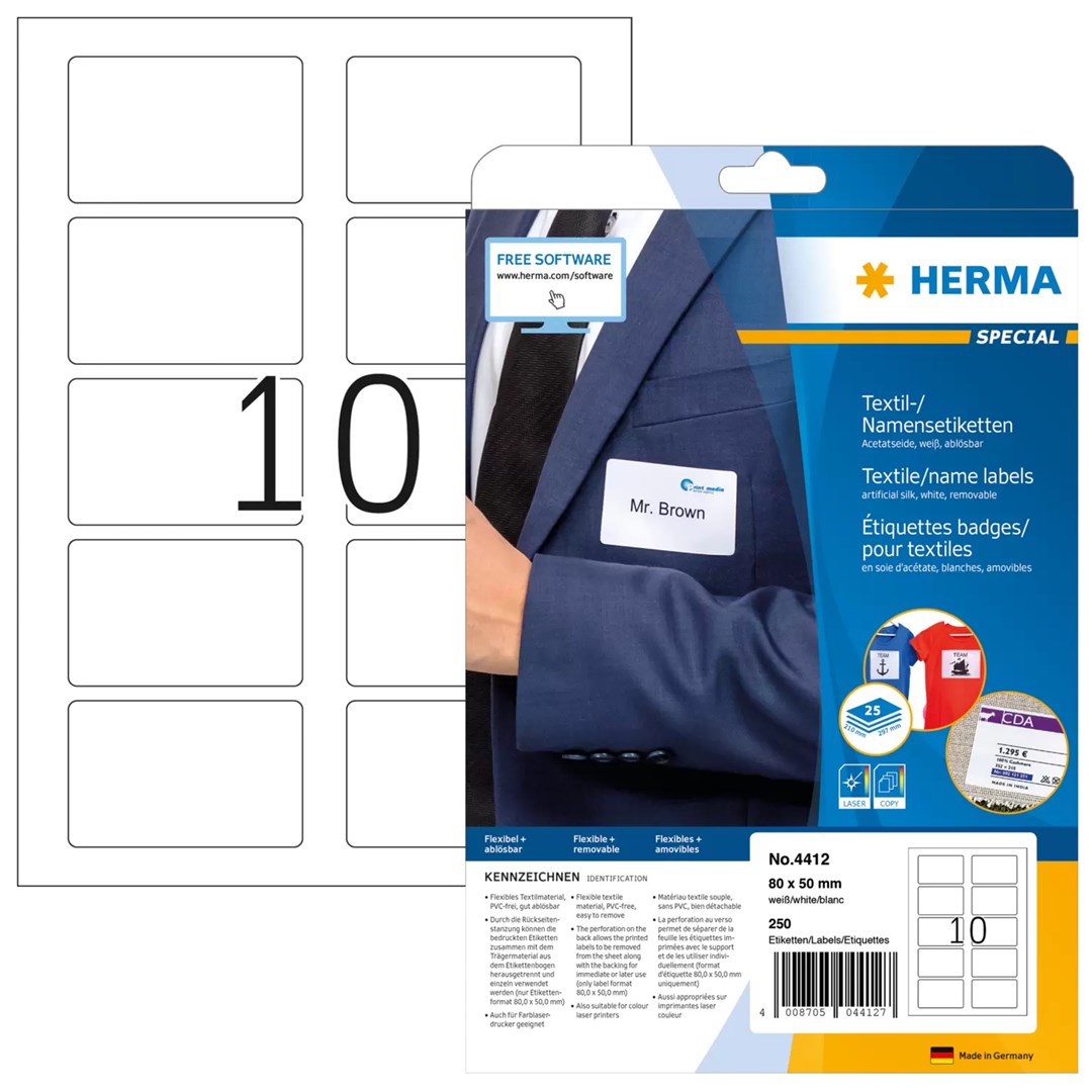 No name HERMA Name/textile labels A4