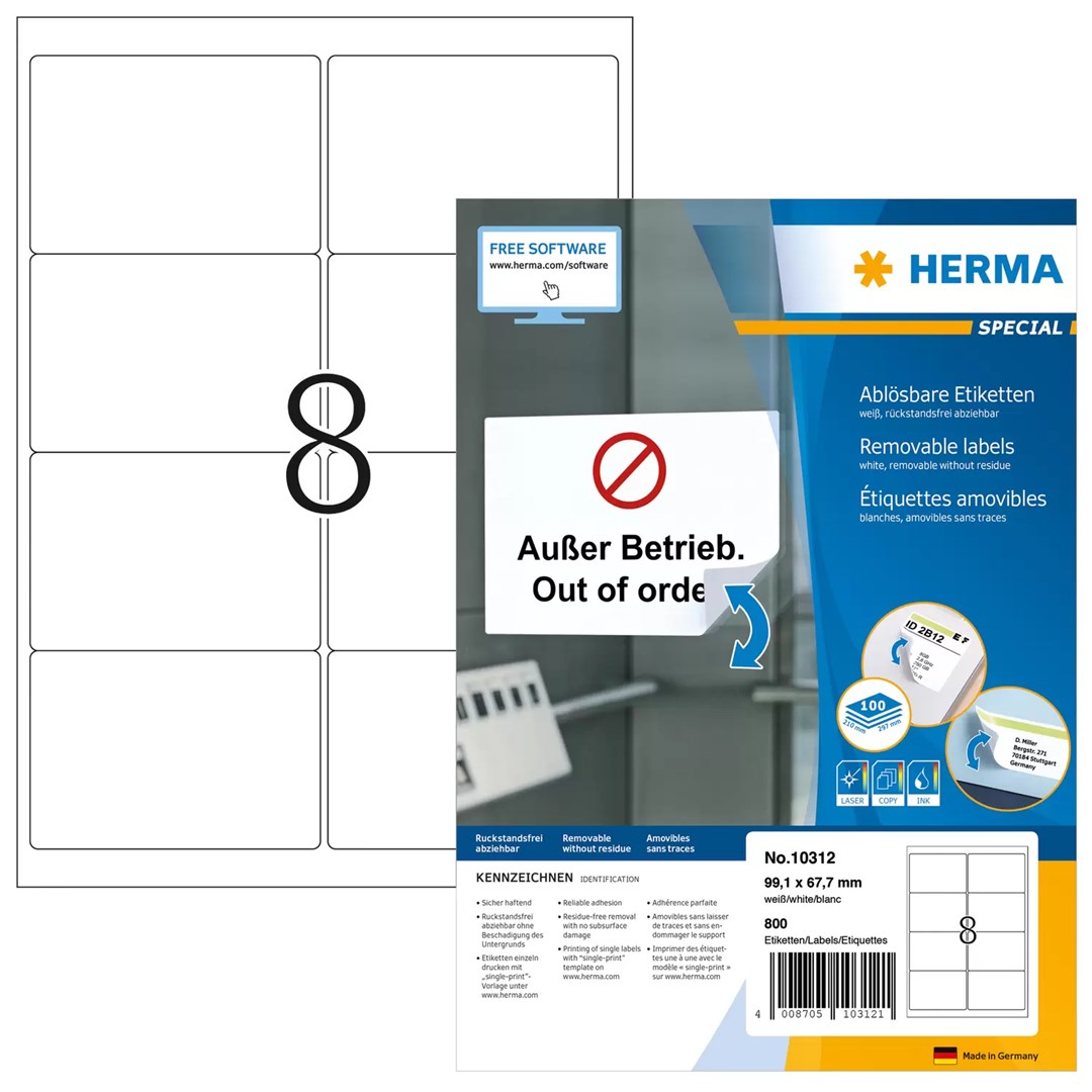 No name HERMA Repositionable address labels