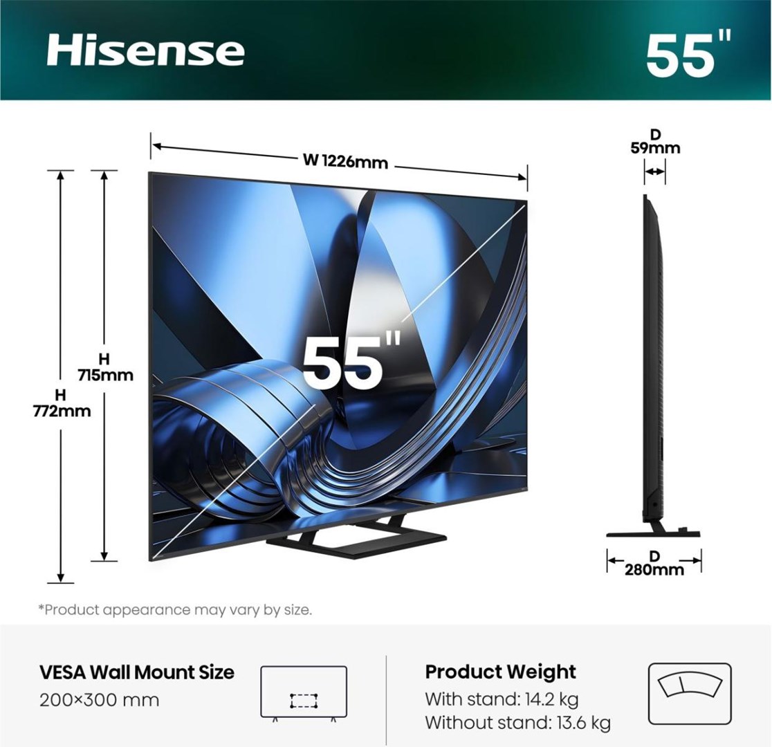 HISENSE  55U7SE 139.7 cm (55&quot