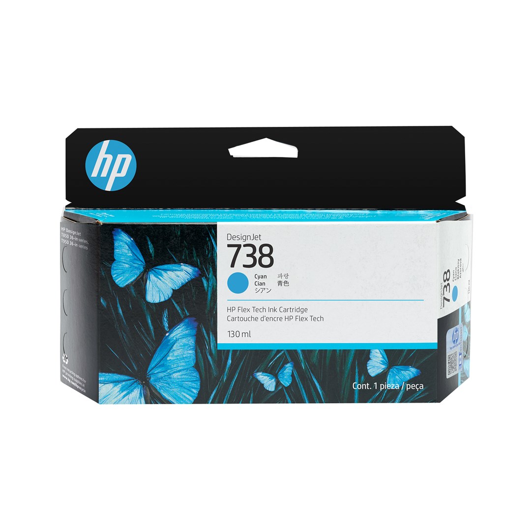 Hewlett-Packard HP 738 130-ml Cyan DesignJet