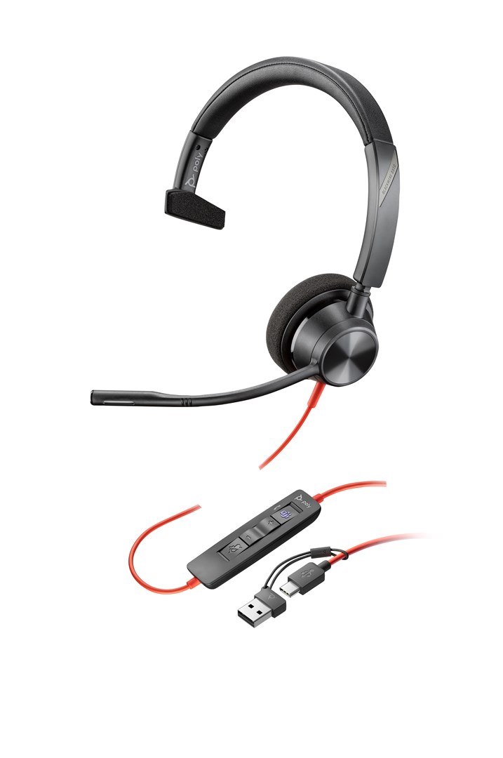 POLY HP  Blackwire 3310 Monaural Microsoft