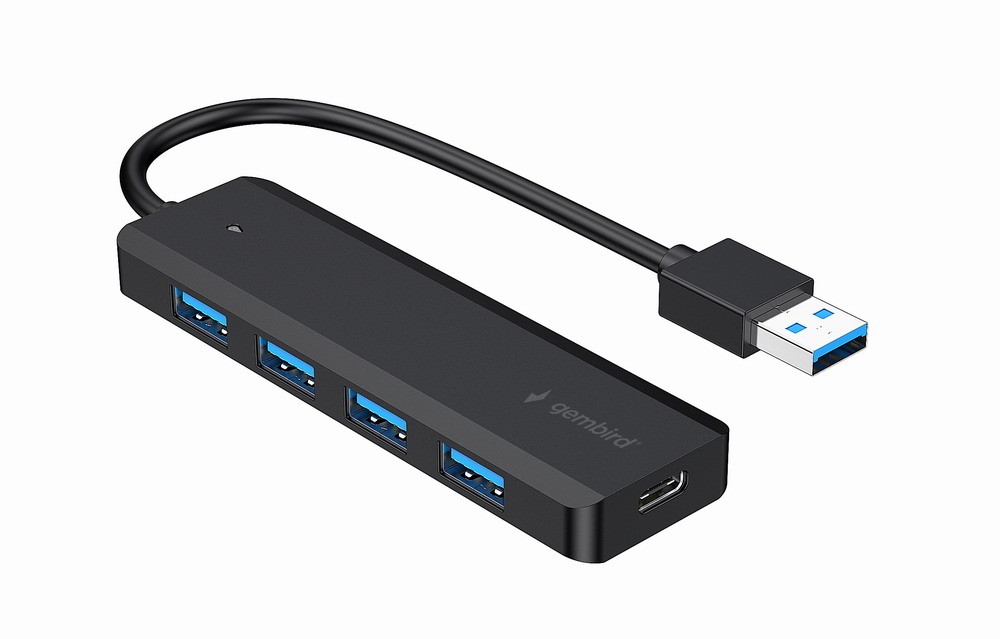 Gembird  HUB USB black 4xUSB 3