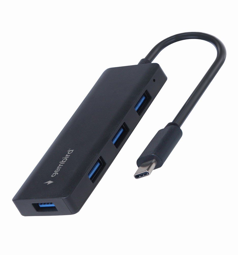 Gembird HUB USB-C black 4 ports