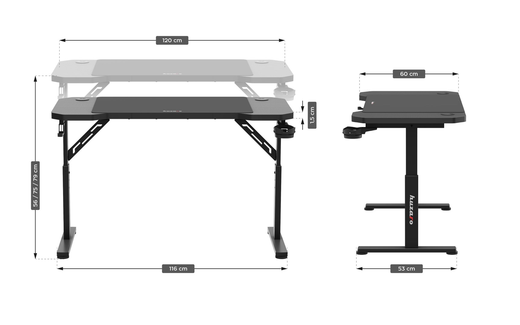Huzaro Hero 2.6 gaming desk