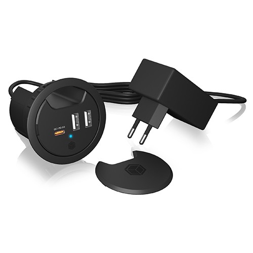 IcyBox  ICY BOX IB-HUB1407 In-Desk 3-Port