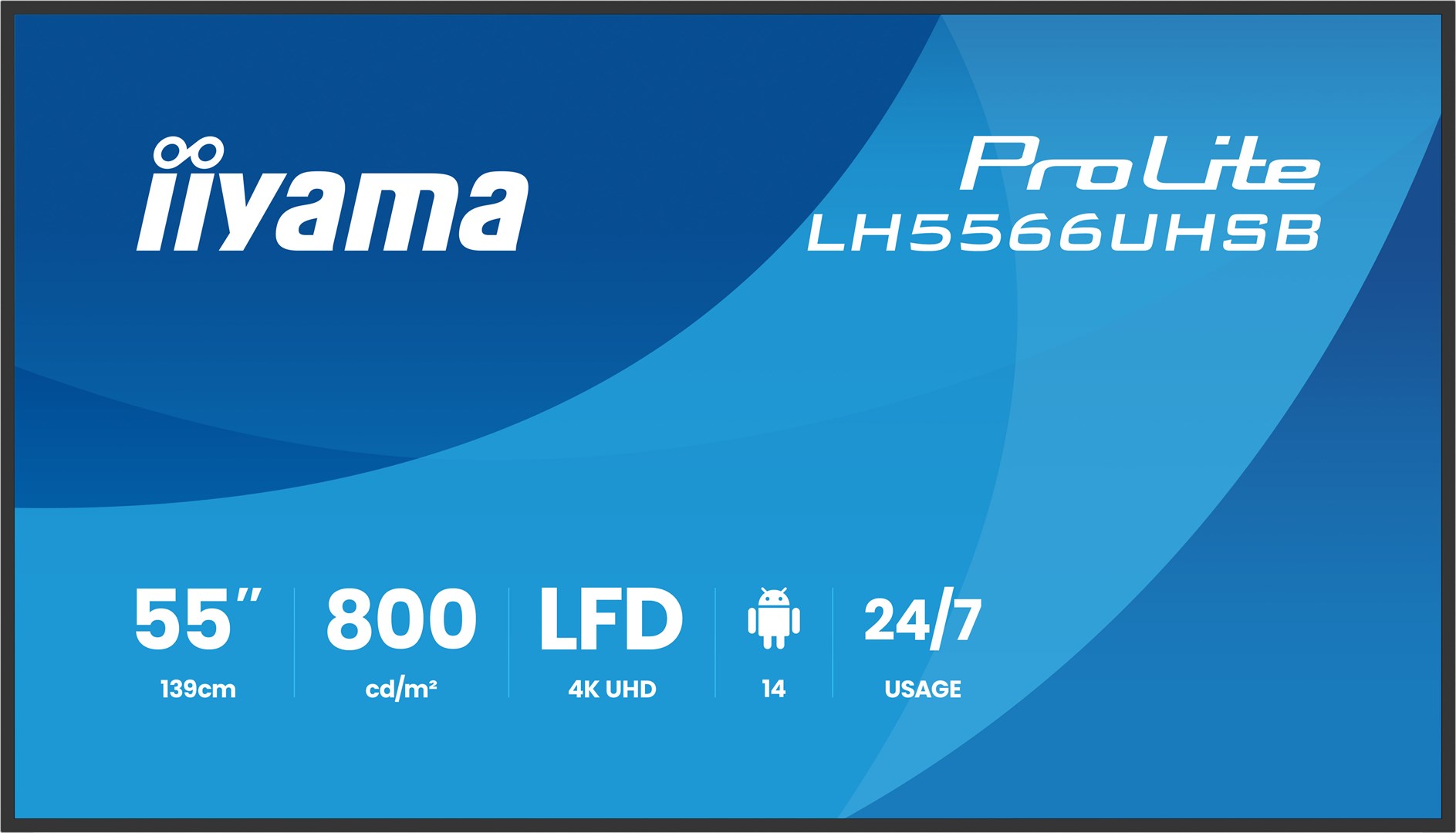 IIYAMA  LH5566UHSB-B1AG Signage Display Digital signage