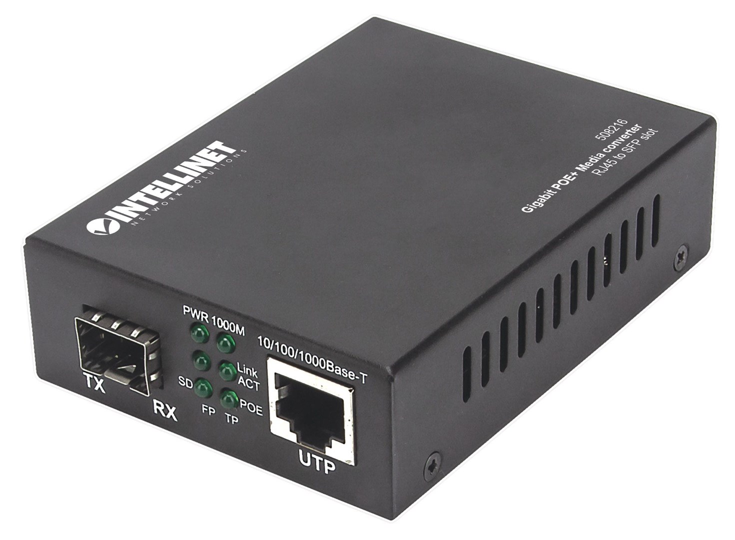 Intellinet  Gigabit PoE+ Media Converter, 1