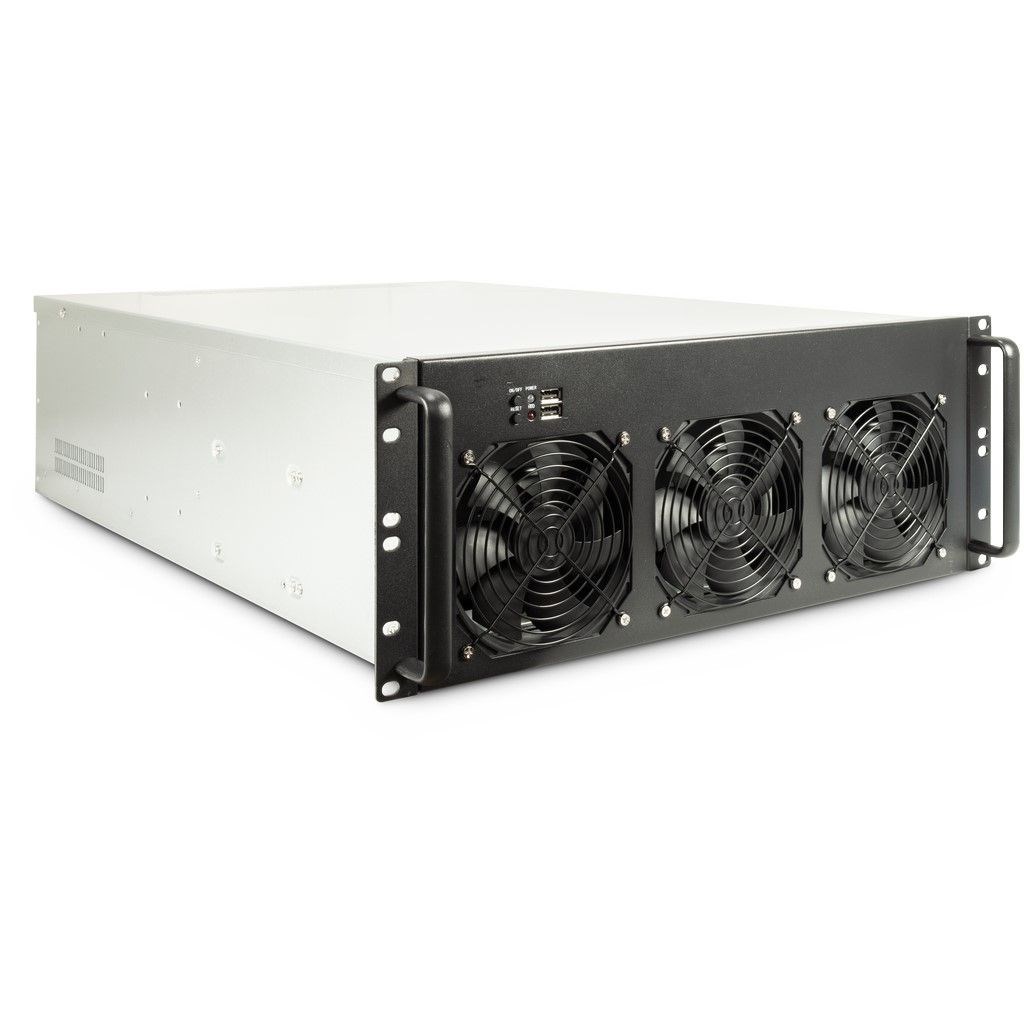 INTER-TECH 4F28 Rack Black, Silver |