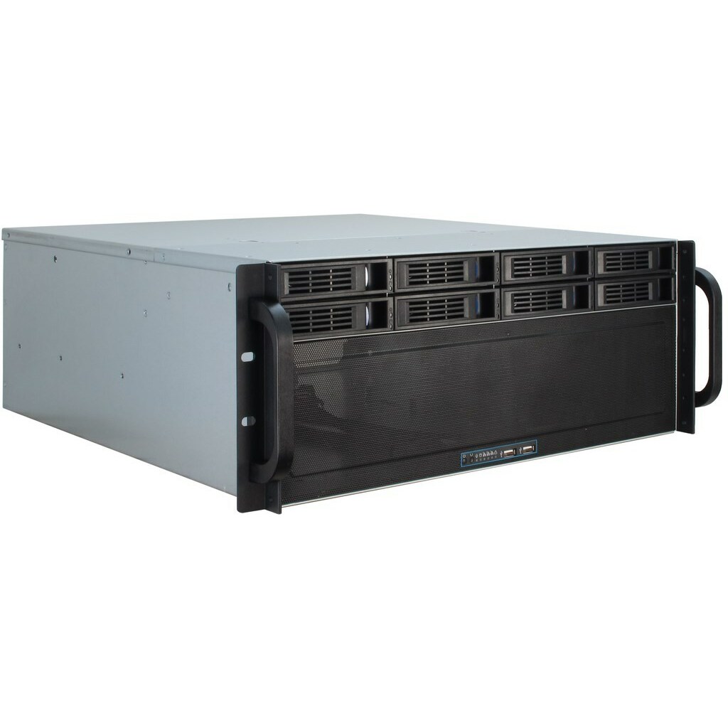 INTER-TECH  4U-4408 Rack Black, Silver |