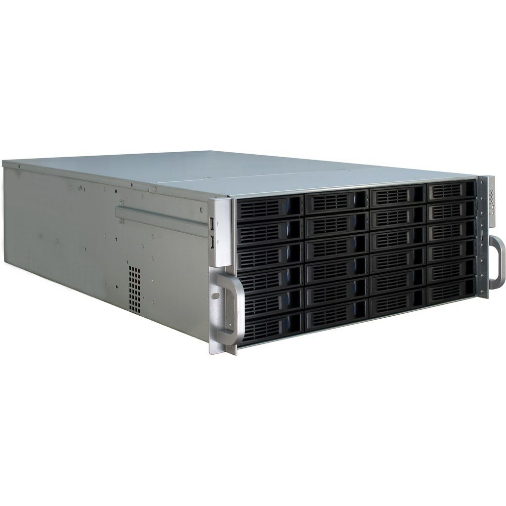 INTER-TECH  4U-4424 Rack Black, Silver |