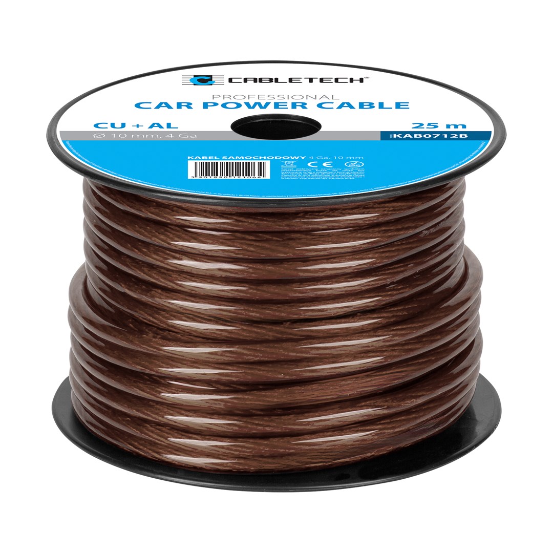 Cabletech Kabel samochodowy 4Ga OD10mm CU+AL