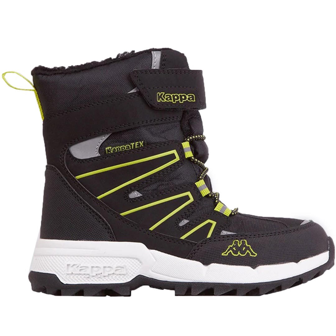 Kappa  Floki Tex Kids Shoes Black-Lime
