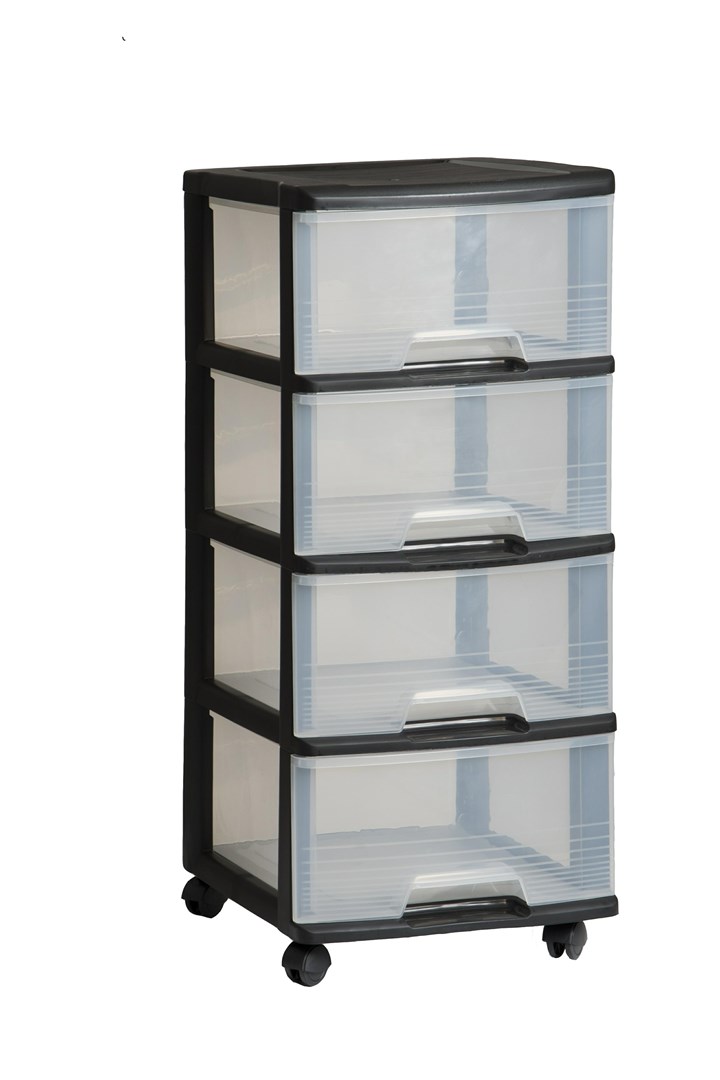 CURVER KETER BOOKCASE ON WHEELS 4x20L
