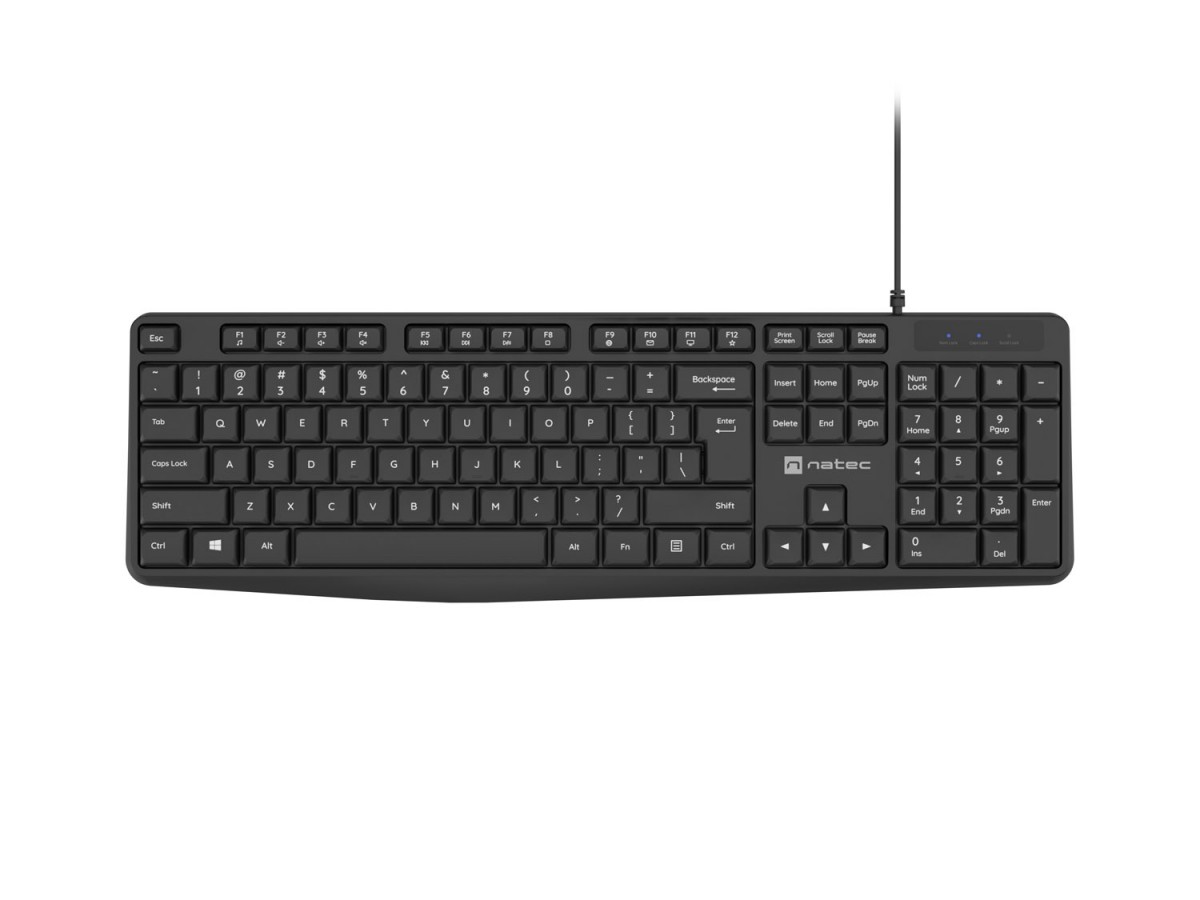 NATEC Keyboard Nautilus US slim black