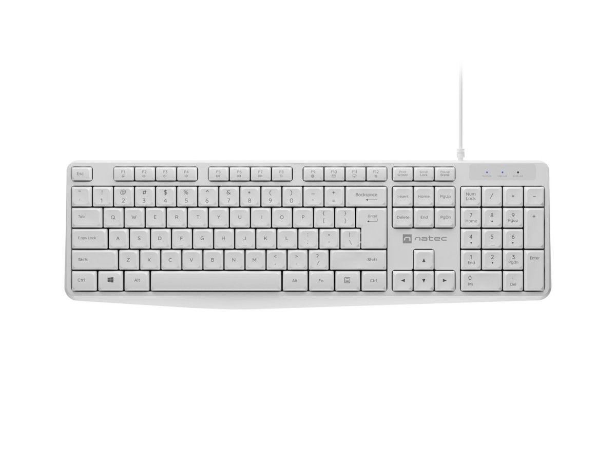 NATEC  Keyboard Nautilus US slim white