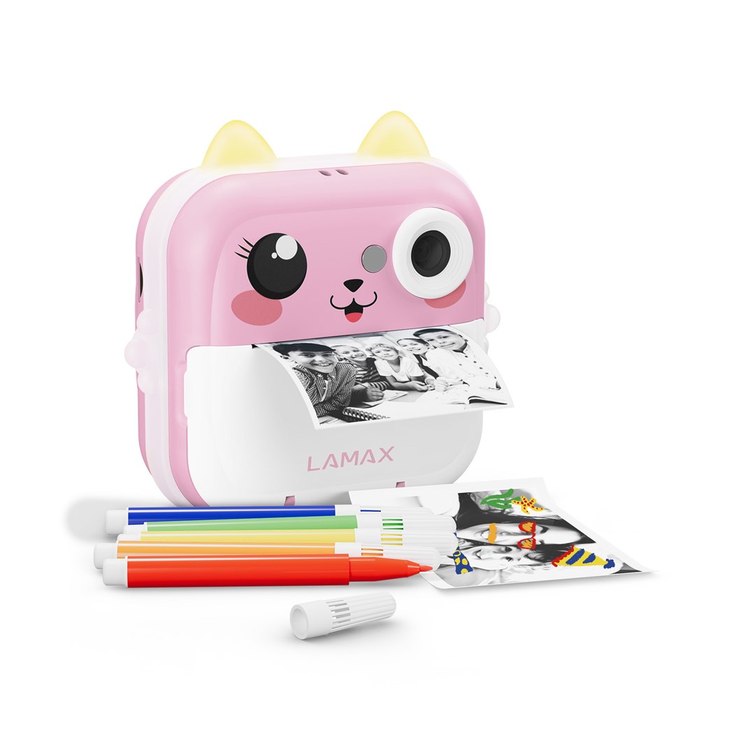 LAMAX Kids` camera  InstaKid2 Plus, pink