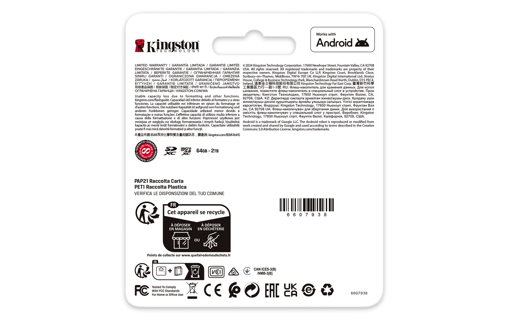 KINGSTON Memory card microSD 128GB CanvasGo