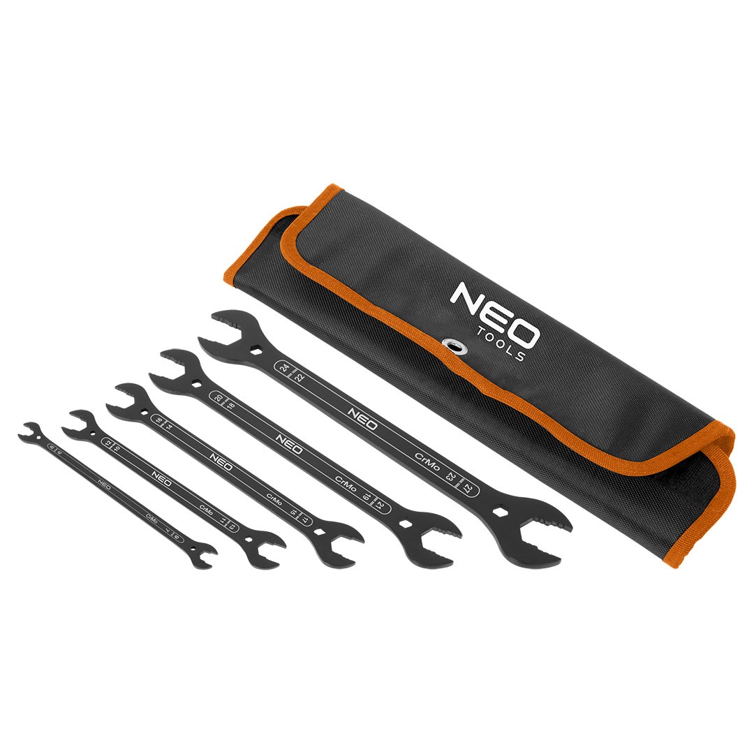 NEO TOOLS Klucze płaskie dwustronne supercienkie