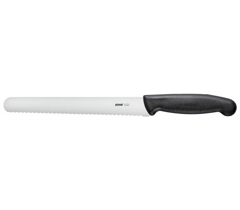 KOHE serrated knife, 211 mm, black