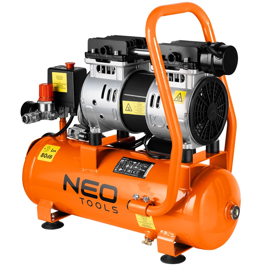 NEO TOOLS Kompresor bezolejowy 12 l