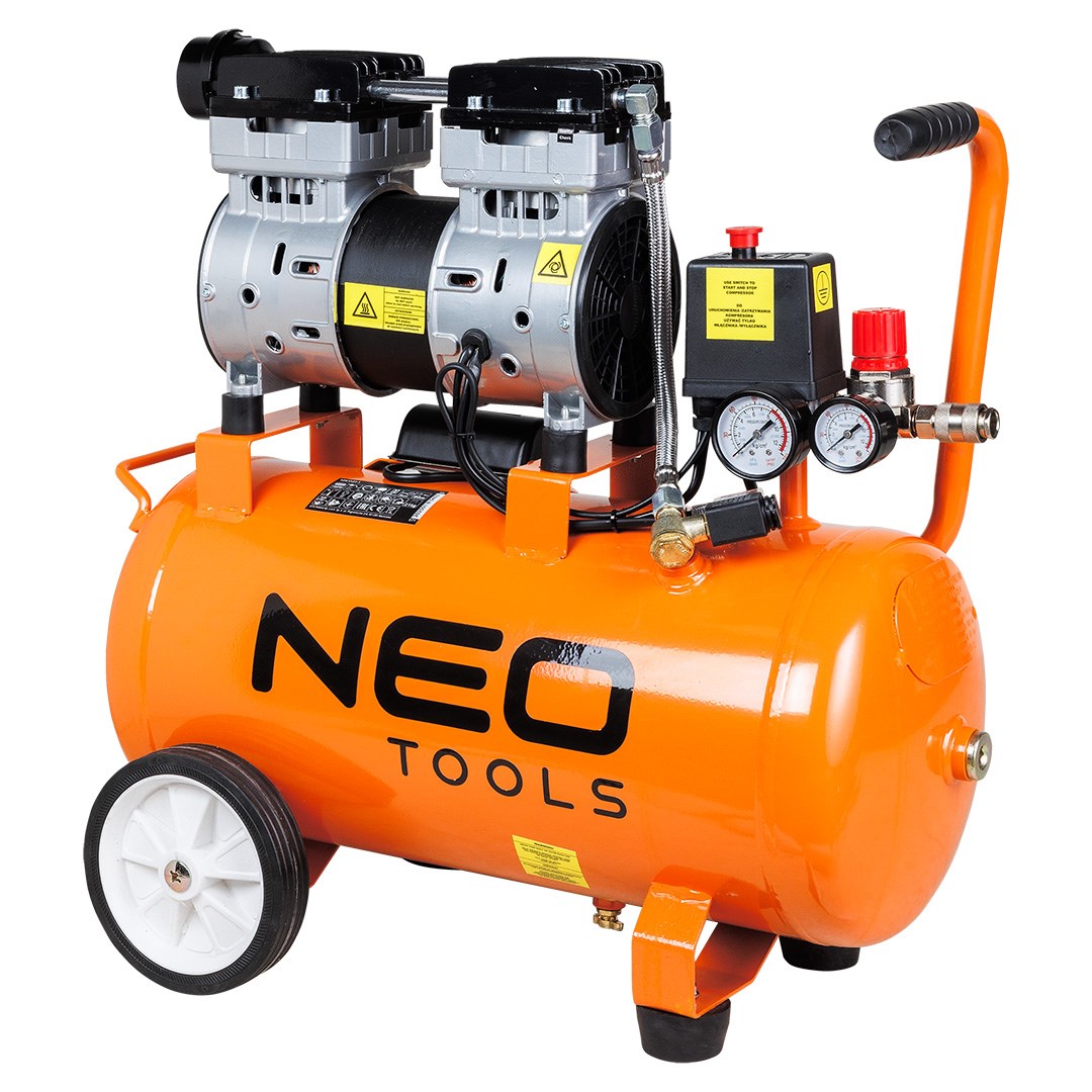 NEO TOOLS Kompresor bezolejowy 24 l