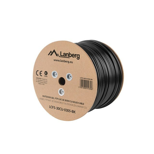 LANBERG  LCF5-30CU-0305-BK networking cable Black 305