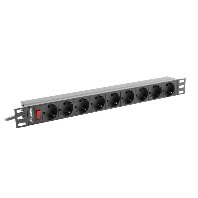 LANBERG Rack PDU 1U 9xSchuko PDU-09F-0300-BK
