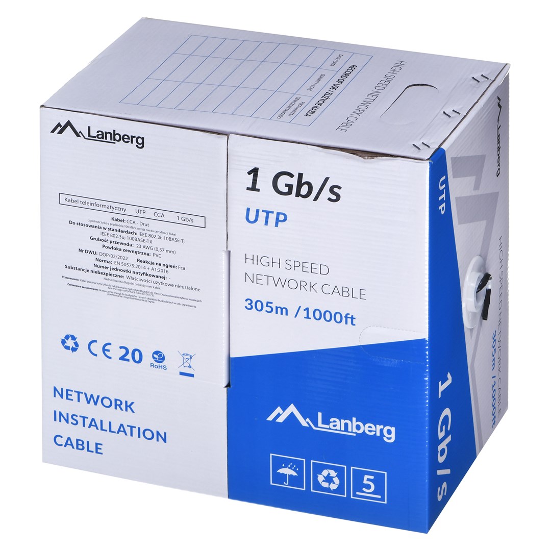 LANBERG  LAN cable UTP 1GB/S 305M
