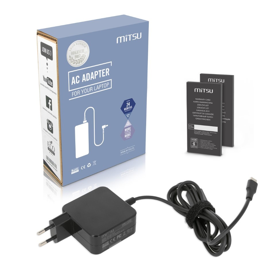 Mitsu  Laptop power charger adapter 45W