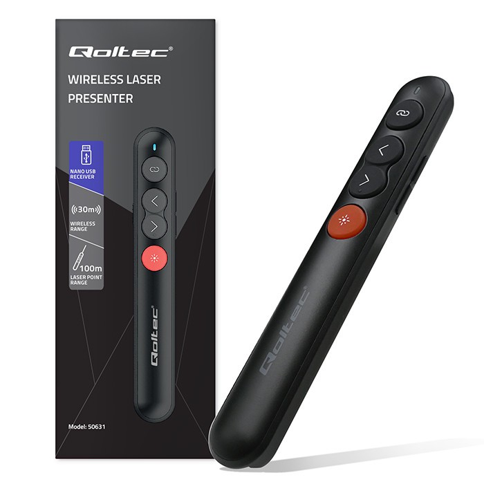 Qoltec  Laser pointner presenter 4in1 USB