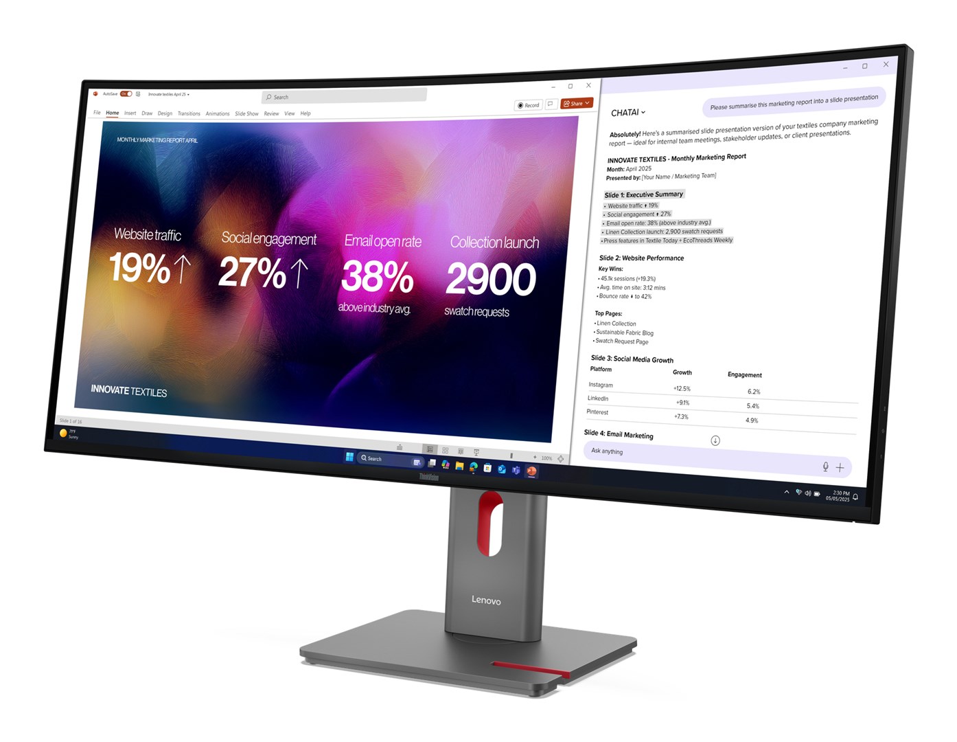 Lenovo  ThinkVision P40WD-40 Monitor | 64B4XAT1EU