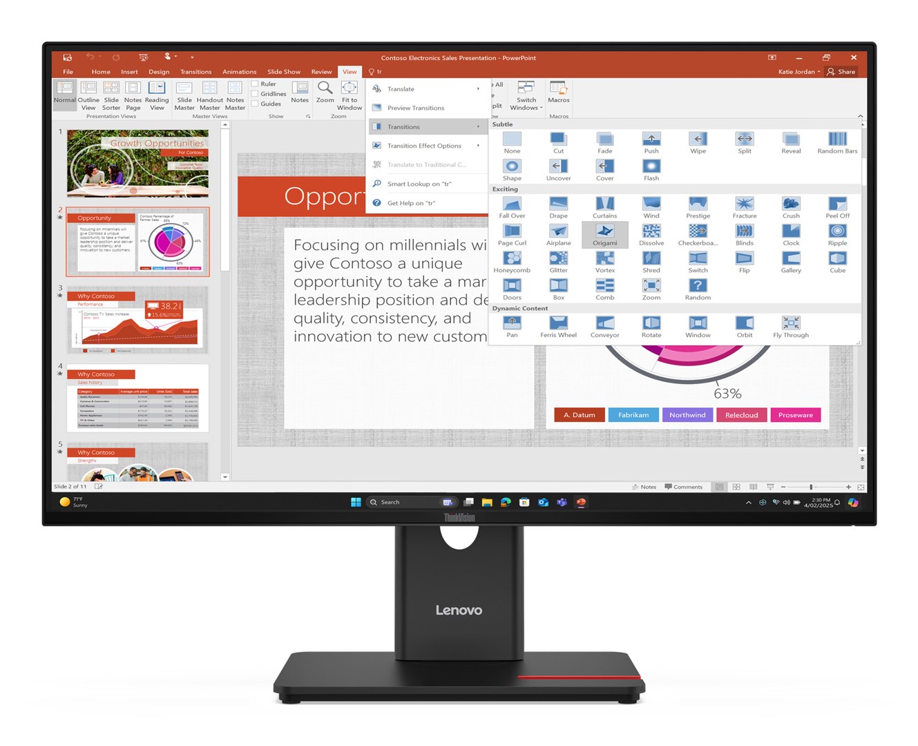 Lenovo Thinkvision T27-40 LED Monitor |