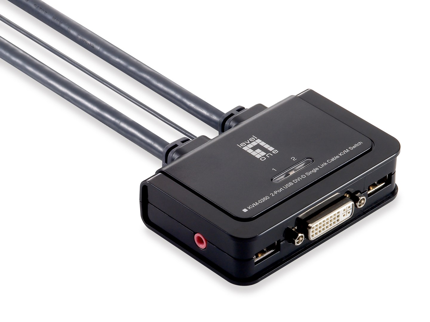 Lenovo LevelOne 2-Port USB DVI-D Single