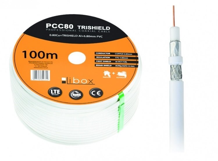 Libox  Kabel koncentryczny PCC80 100m coaxial