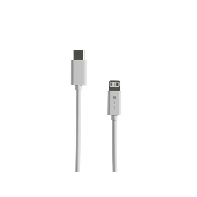 NATEC LIGHTNING(M)->USB-C(M) CABLE 2M WHITE MFI