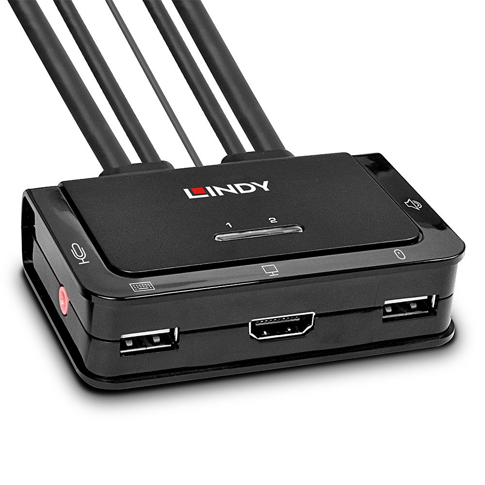 LINDY  2 Port HDMI 4K30, USB