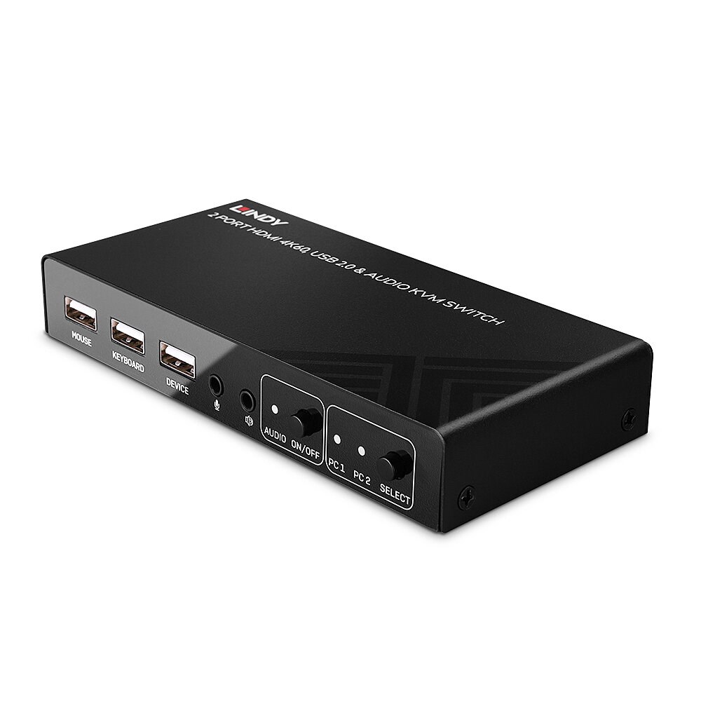 LINDY  2 Port HDMI 4K60, USB