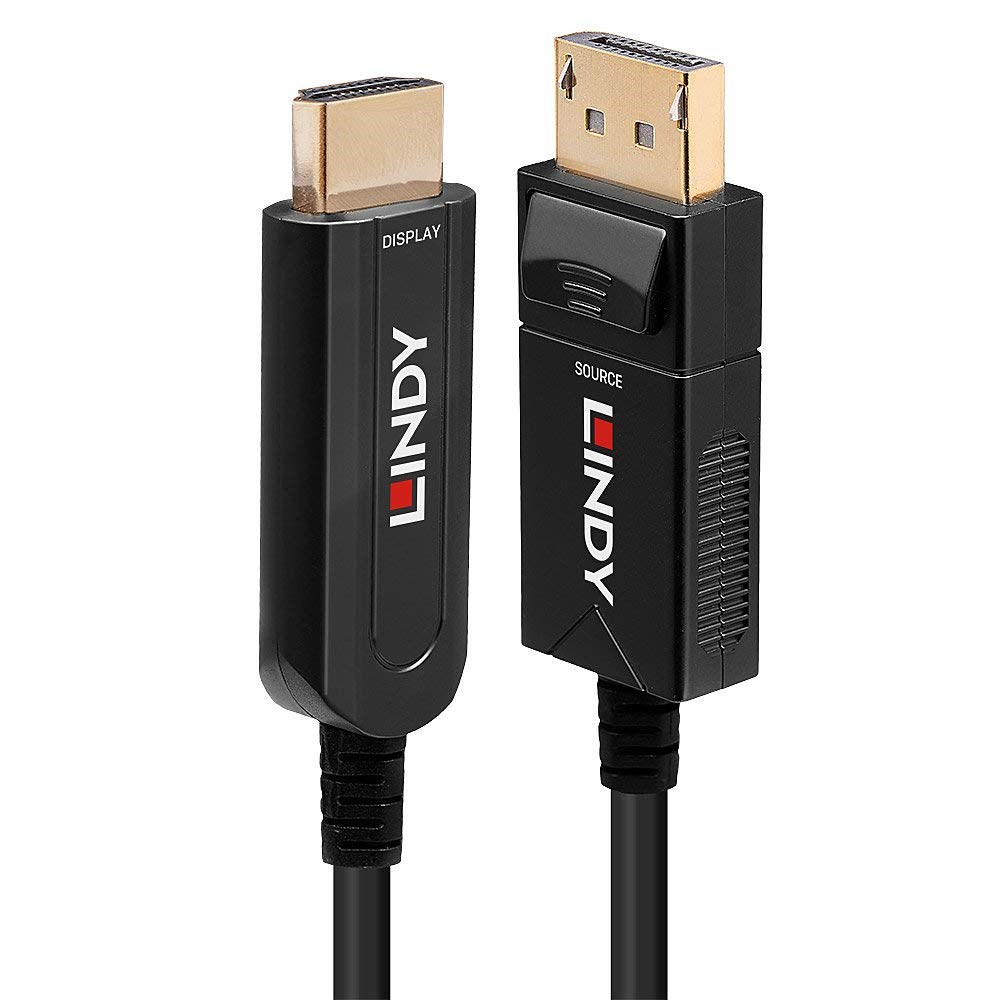 LINDY 20m Fibre Optic Hybrid DisplayPort