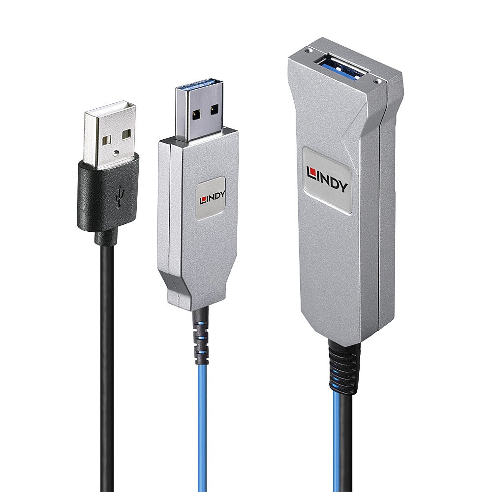 LINDY 30m Fibre Optic USB 3