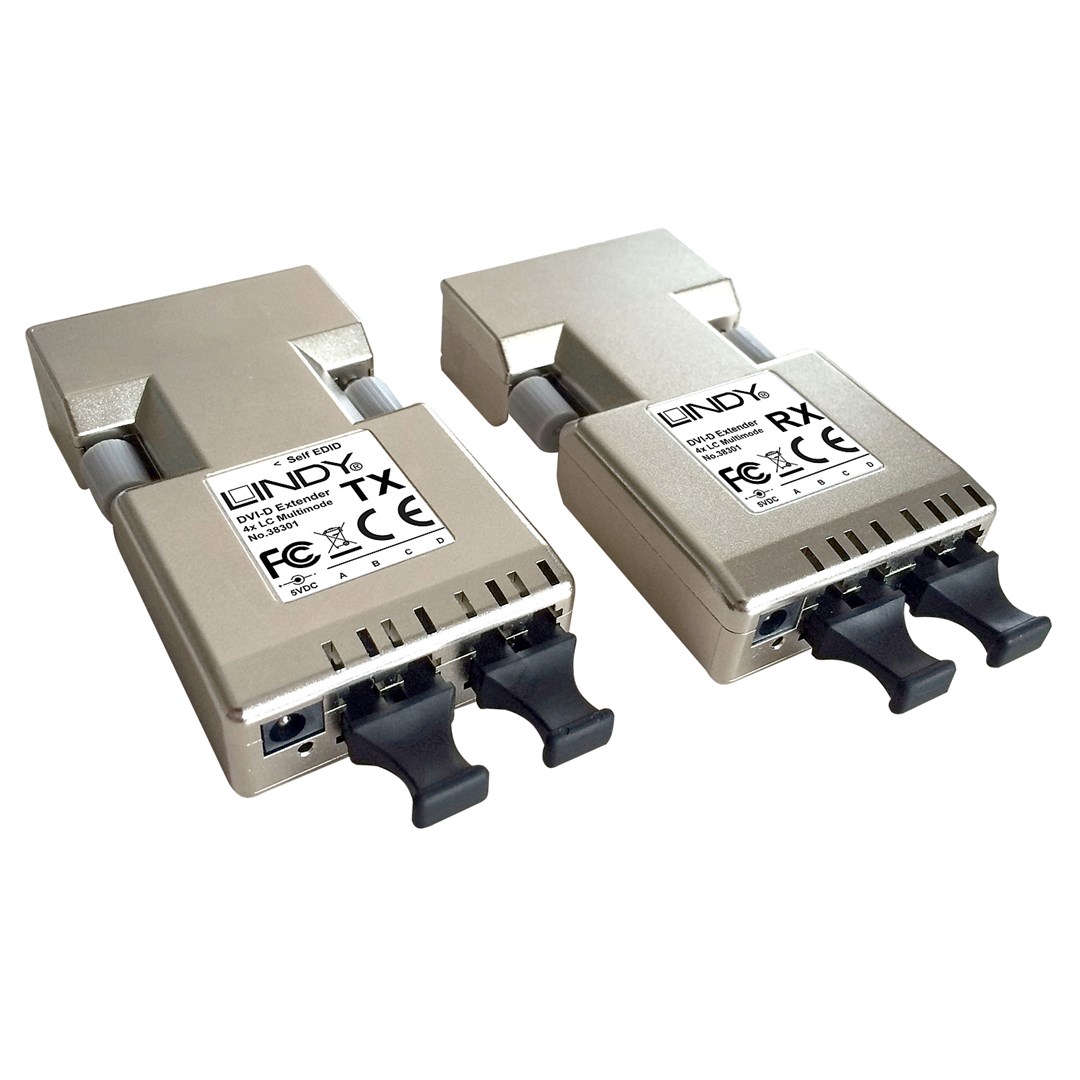 LINDY 500m Fibre Optic DVI-D Single
