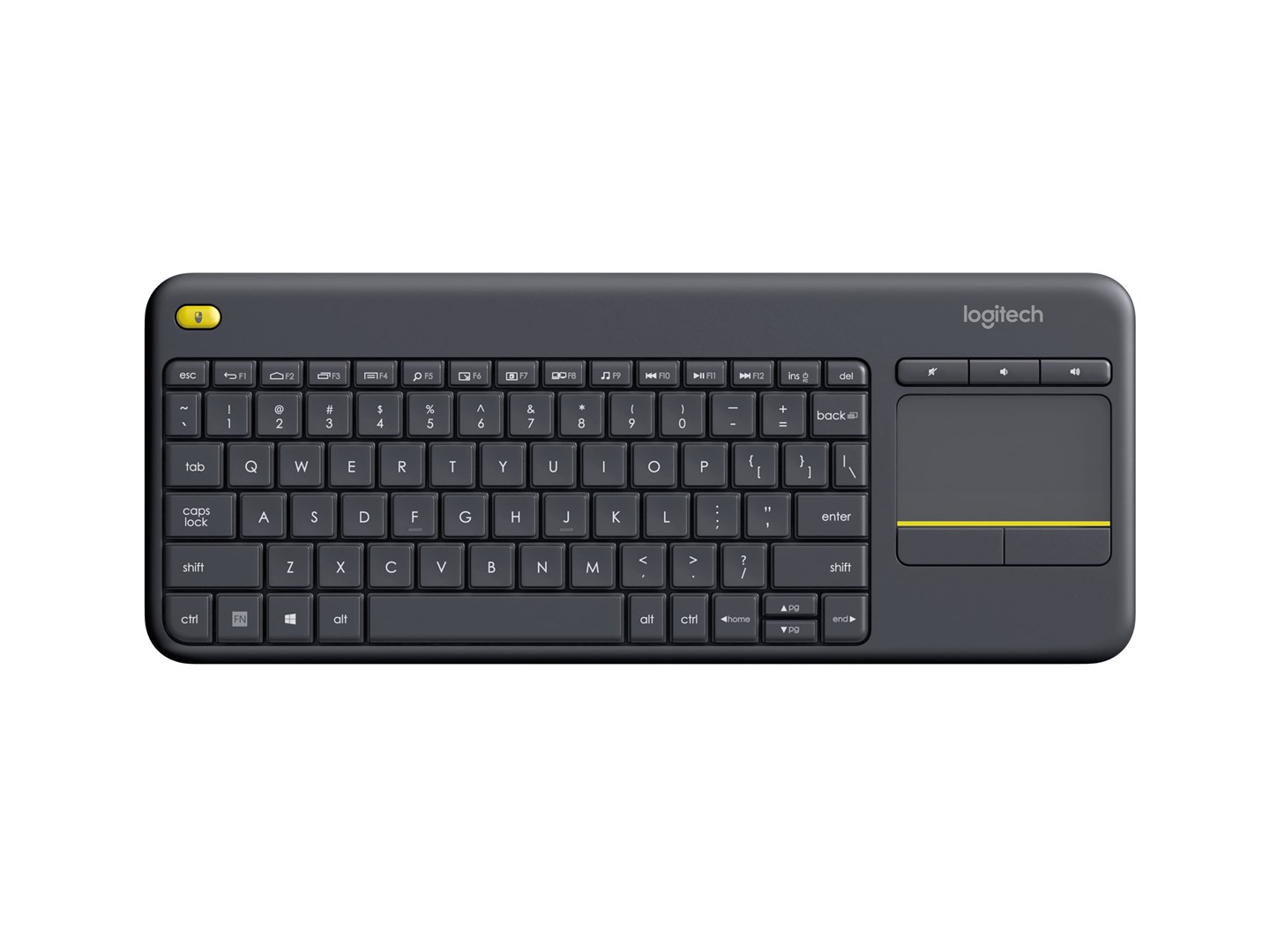 LOGITECH K400+ Wireless Touch Keyboard black